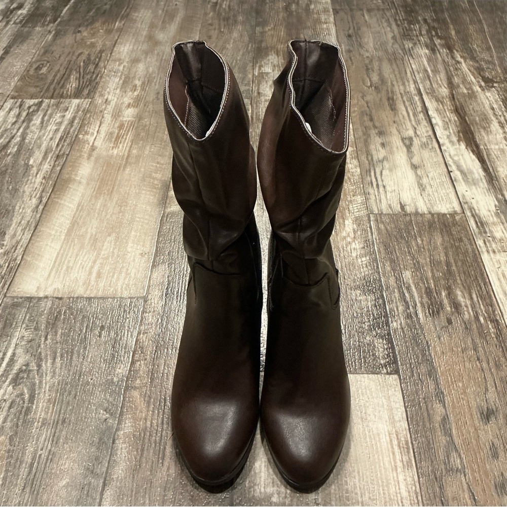 Style & Co. Dark Brown Heeled Boots Size 9.5 - Picture 14 of 16